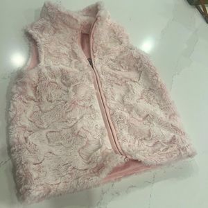 The North Face Kids Pink Furry Vest